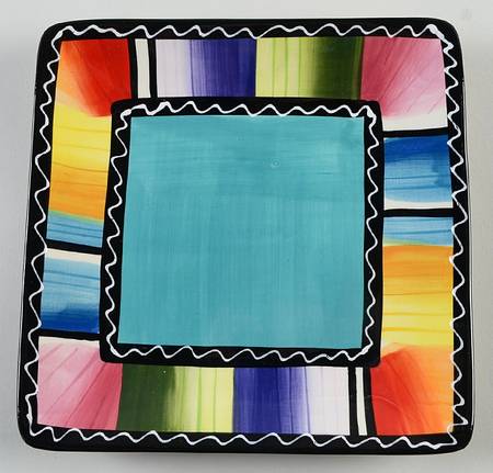 Serape Square Salad Plate