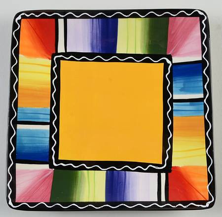 Serape Square Salad Plate