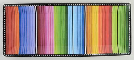 Serape 19" Rectangular Handled Serving Melamine Tray