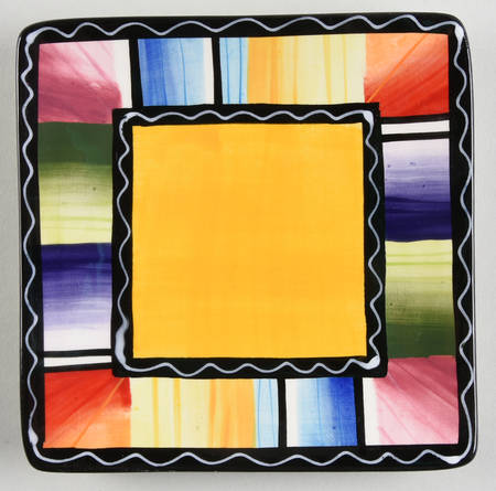 Serape Square Canape Plate