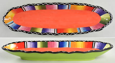 Serape 16" Oval Tray