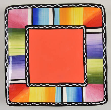 Serape Square Salad Plate