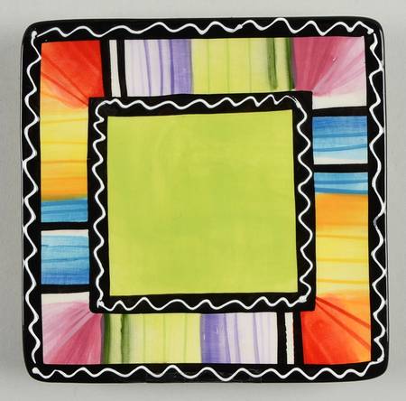 Serape Square Canape Plate