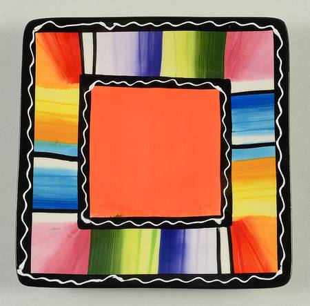 Serape Square Canape Plate