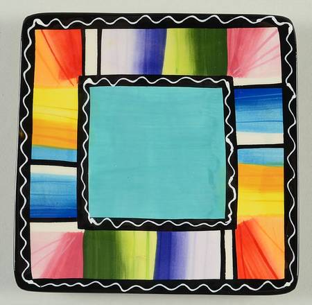 Serape Square Canape Plate