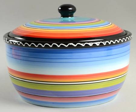 Serape Round Covered Vegetable