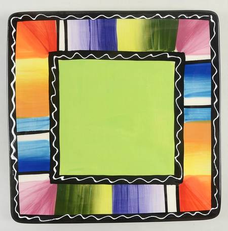 Serape Square Salad Plate