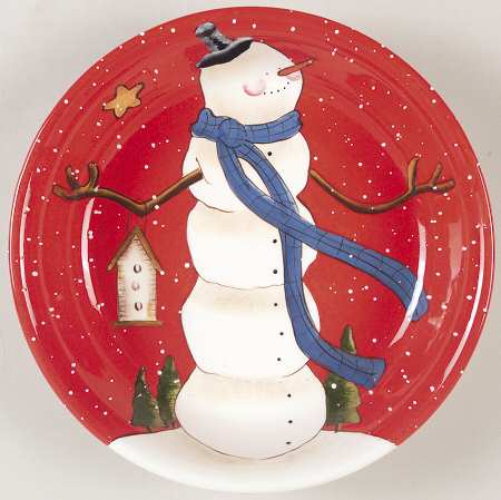 Hilltop Snowman 9" Individual Pasta Bowl