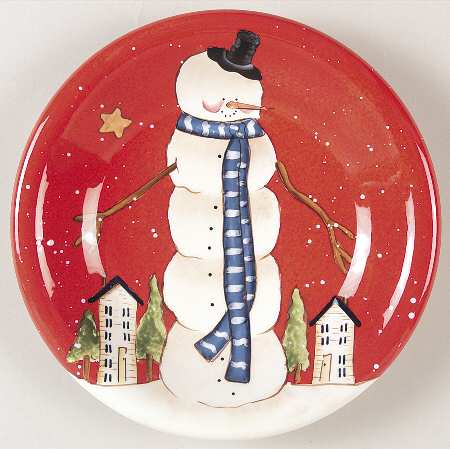 Hilltop Snowman Salad Plate