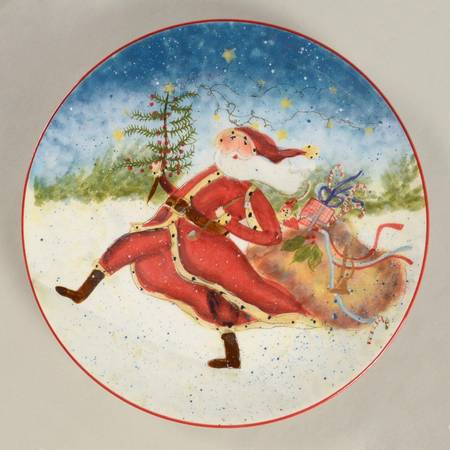 Enchanted Santa Salad/Dessert Plate
