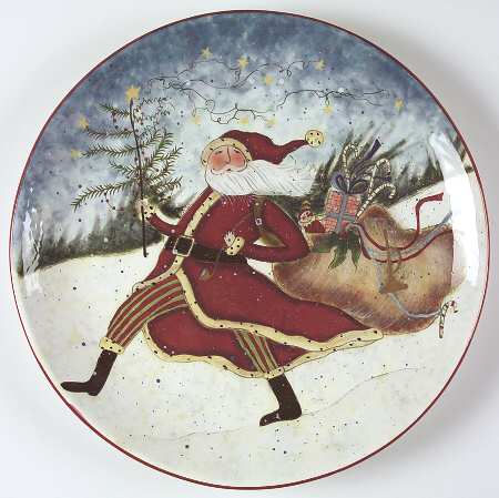 Enchanted Santa 13" Chop Plate (Round Platter)