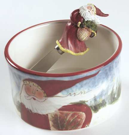 Enchanted Santa Dip Bowl & Spreader Set