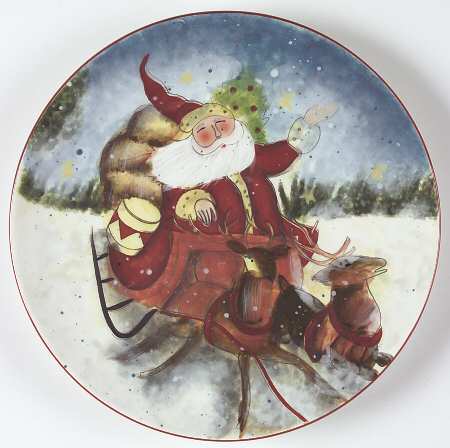 Enchanted Santa Salad/Dessert Plate