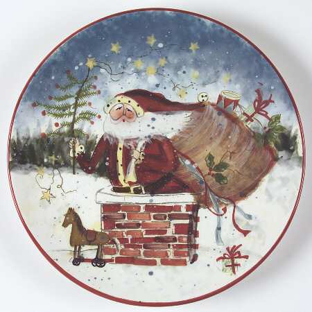 Enchanted Santa Salad/Dessert Plate