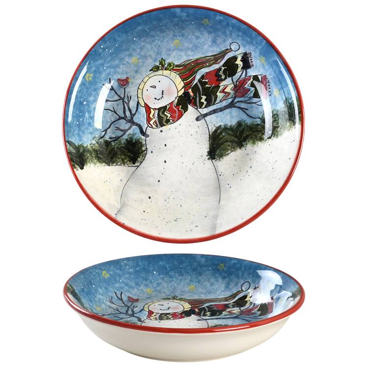Enchanted Snowman 9" Individual Pasta Bowl