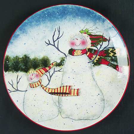 Enchanted Snowman Dinner Plate