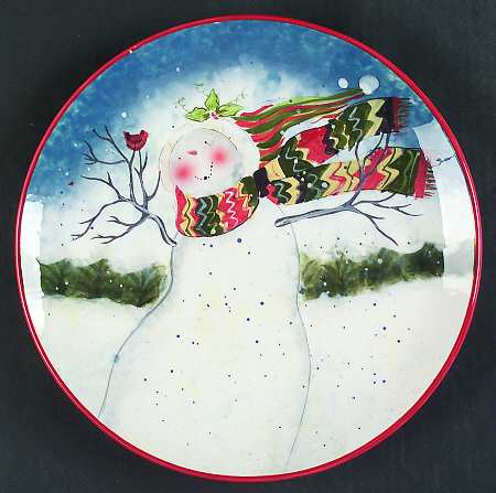 Enchanted Snowman Dinner Plate