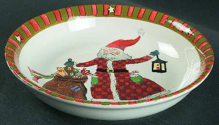 Celebrate Santa 9" Individual Pasta Bowl