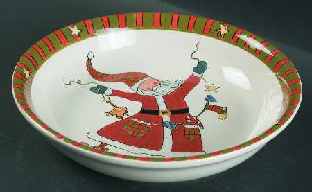 Celebrate Santa 9" Individual Pasta Bowl