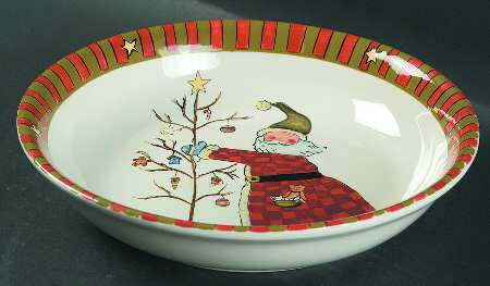 Celebrate Santa 9" Individual Pasta Bowl