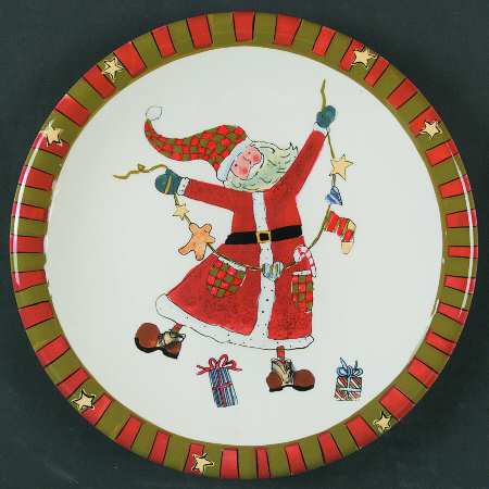 Celebrate Santa Salad/Dessert Plate