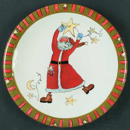 Celebrate Santa Salad/Dessert Plate