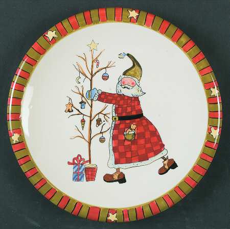 Celebrate Santa Salad/Dessert Plate