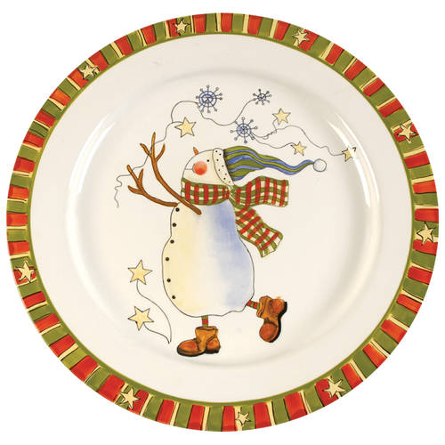 Celebrate Snowman 12" Chop Plate (Round Platter)