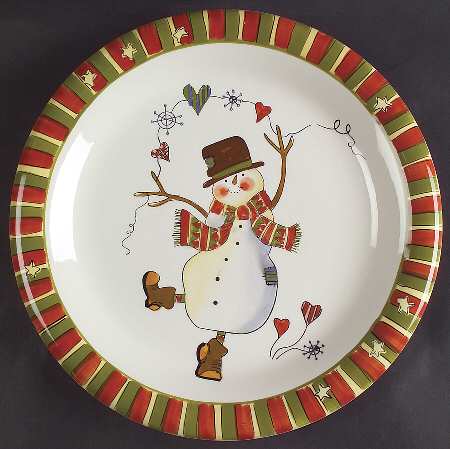 Celebrate Snowman Dinner Plate