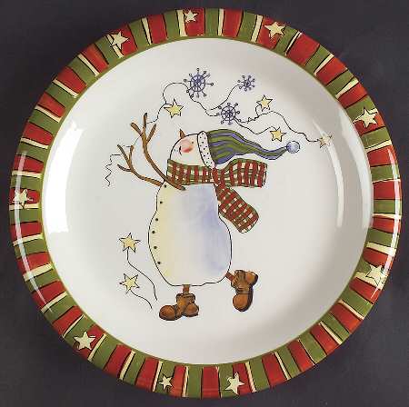 Celebrate Snowman Dinner Plate
