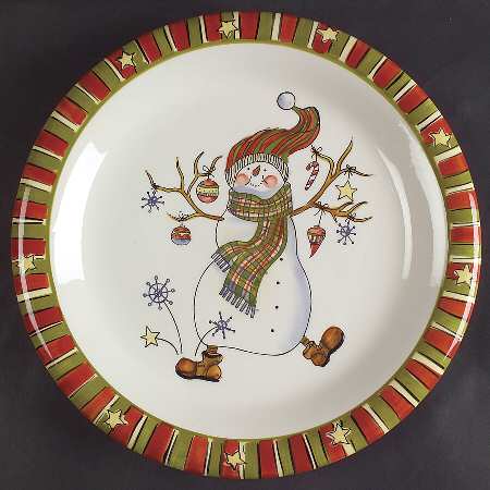 Celebrate Snowman Dinner Plate