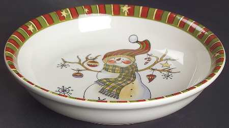 Celebrate Snowman 9" Individual Pasta Bowl