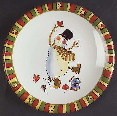 Celebrate Snowman Salad Plate