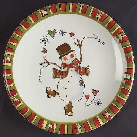 Celebrate Snowman Salad Plate