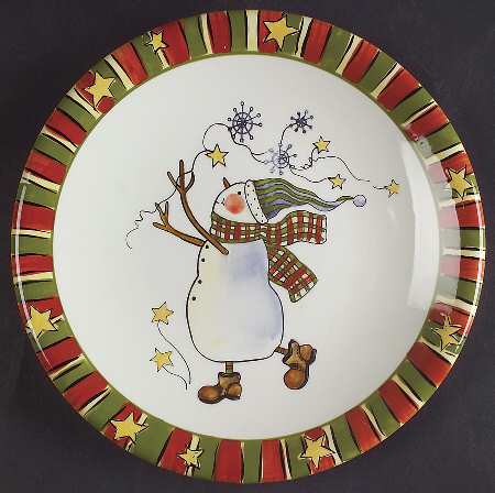 Celebrate Snowman Salad Plate