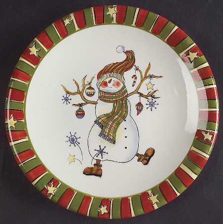 Celebrate Snowman Salad Plate