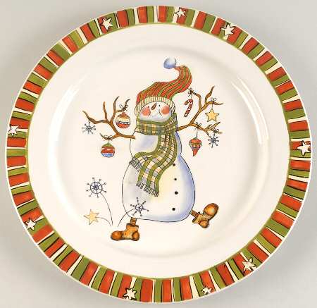 Celebrate Snowman 12" Chop Plate (Round Platter)