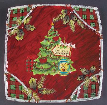 Holiday Lodge 12" Square Serving Platter