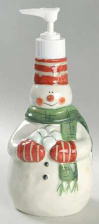 Juggling Snowman Figural Lotion Dispenser