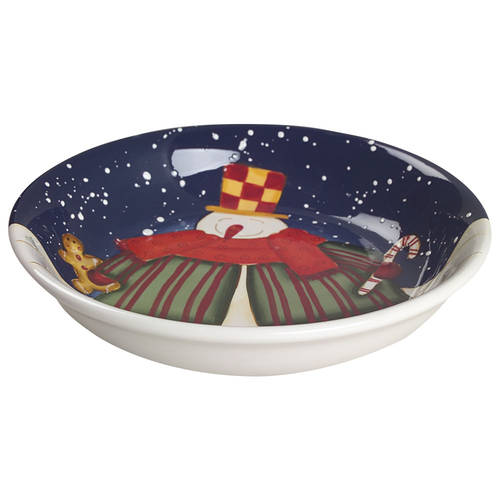Top Hat Snowman 9" Individual Pasta Bowl