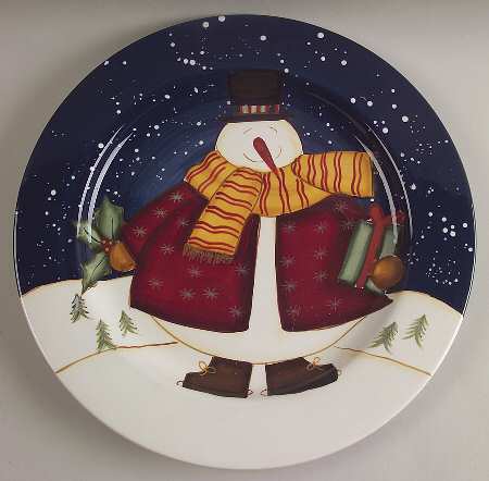 Top Hat Snowman 12" Chop Plate (Round Platter)