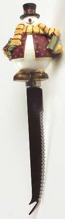Top Hat Snowman Cheese Knife with Stainless Blade