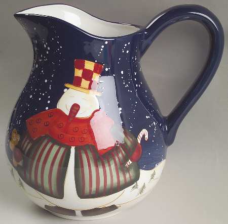 Top Hat Snowman 144 Oz Pitcher