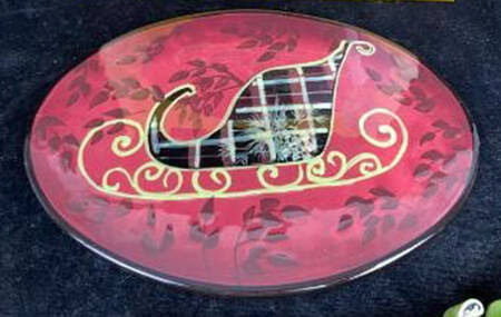 Holiday Splendor Flat Cake Plate/Cheese Plate