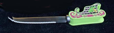 Holiday Splendor Cheese Knife with Stainless Blade