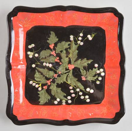 Holiday Splendor Square Salad Plate