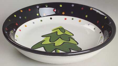 Confetti Snowman 9" Individual Pasta Bowl