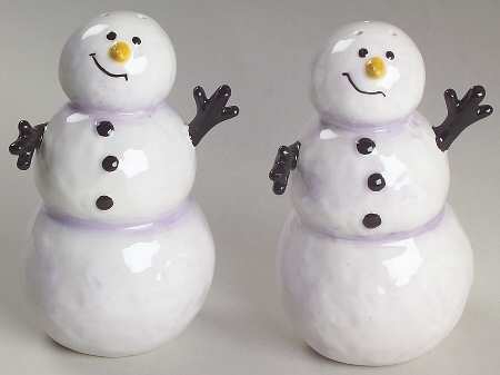 Confetti Snowman Figural Salt & Pepper Set