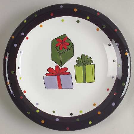 Confetti Snowman Salad Plate