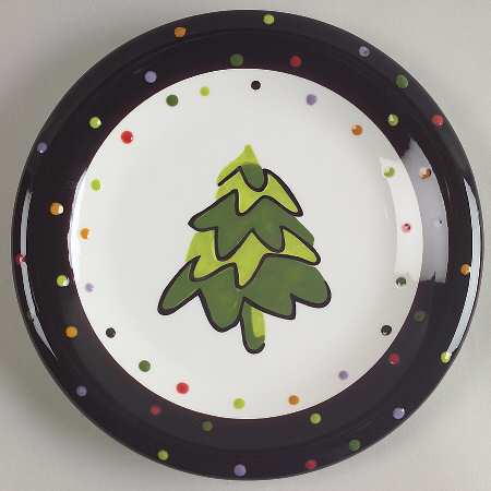 Confetti Snowman Salad Plate